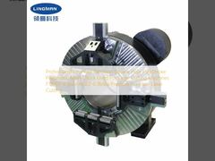 Professional Four-Jaw Precision Square Hole Full-Stroke Pneumatic Main Chuck Used For Laser Cutting Machines F130DF 4 Jaws At 0.2-0.9Mpa Pressure For Fiber Laser Cutting