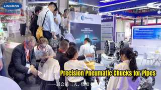 Custom Pneumatic 3 Jaw Chuck for Tube Processing, CIIF Shanghai
