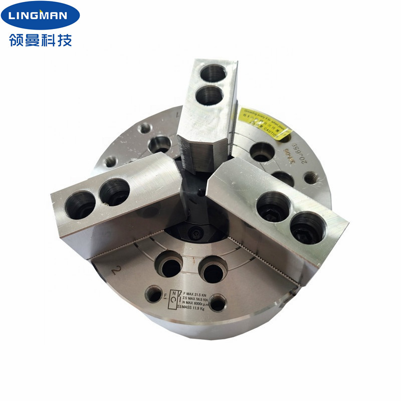 High Clamping Accuracy 3 Jaw Hollow Hydraulic Lathe Power Chuck
