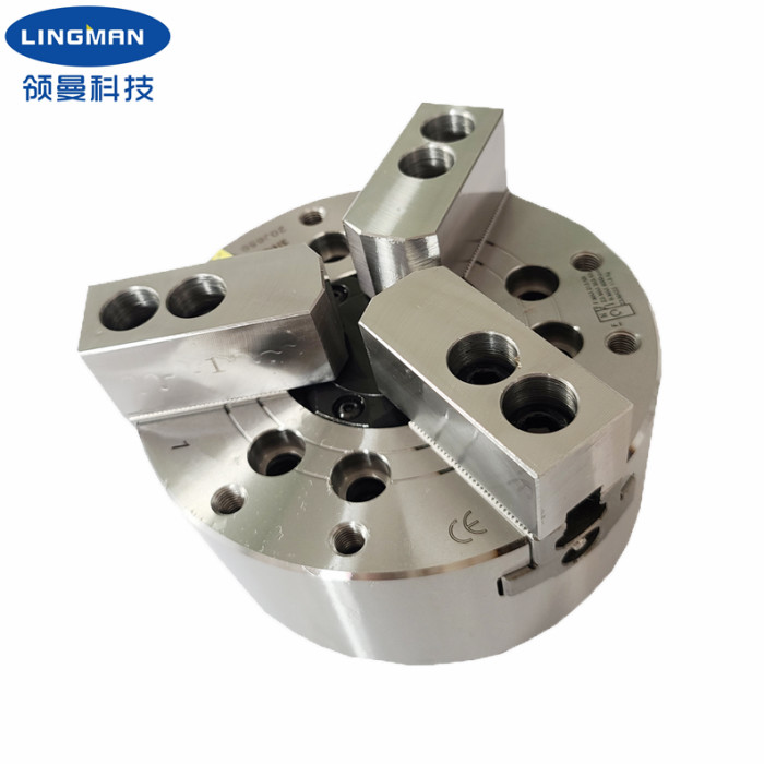 High Speed 3 Jaw Power Chuck Hydraulic Power Chuck With Hollow Structure For CNC Lathe