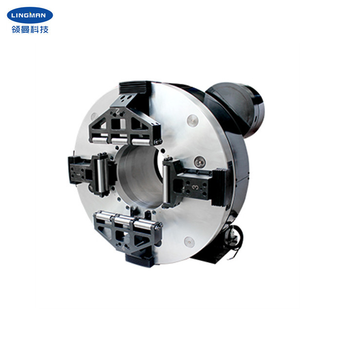 Single Bearing Full Stroke Pneumatic Rotary Chuck For Laser Pipe Cutting