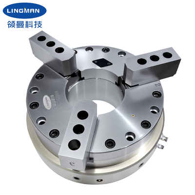 LINGMAN G400CHP-180 Front-Mounted Pneumatic Power Chuck with 448mm Outer Diameter and 21.8mm Diameter Stroke