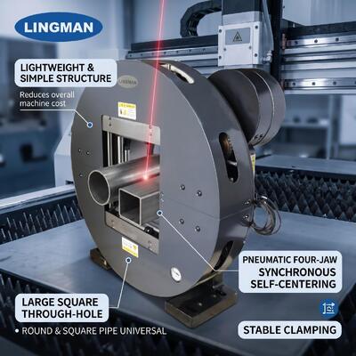LM 245mm Diameter Pneumatic Hollow Laser Chuck for Precise Industrial Pipe Cutting