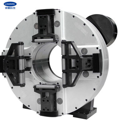 Single Bearing Pneumatic Rotary Chuck , Four Jaw Independent Chuck